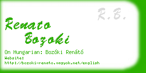 renato bozoki business card